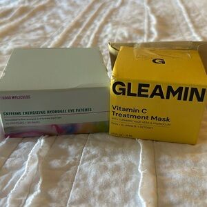 NIB Skincare Set Gleamin Mask & Good Molecules Eye Patches